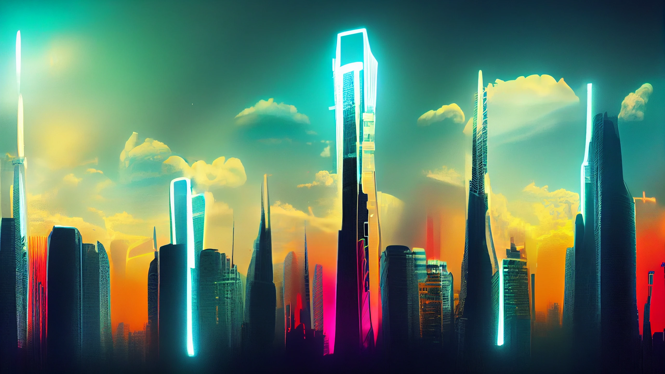 A very futuristic-looking metropolis.