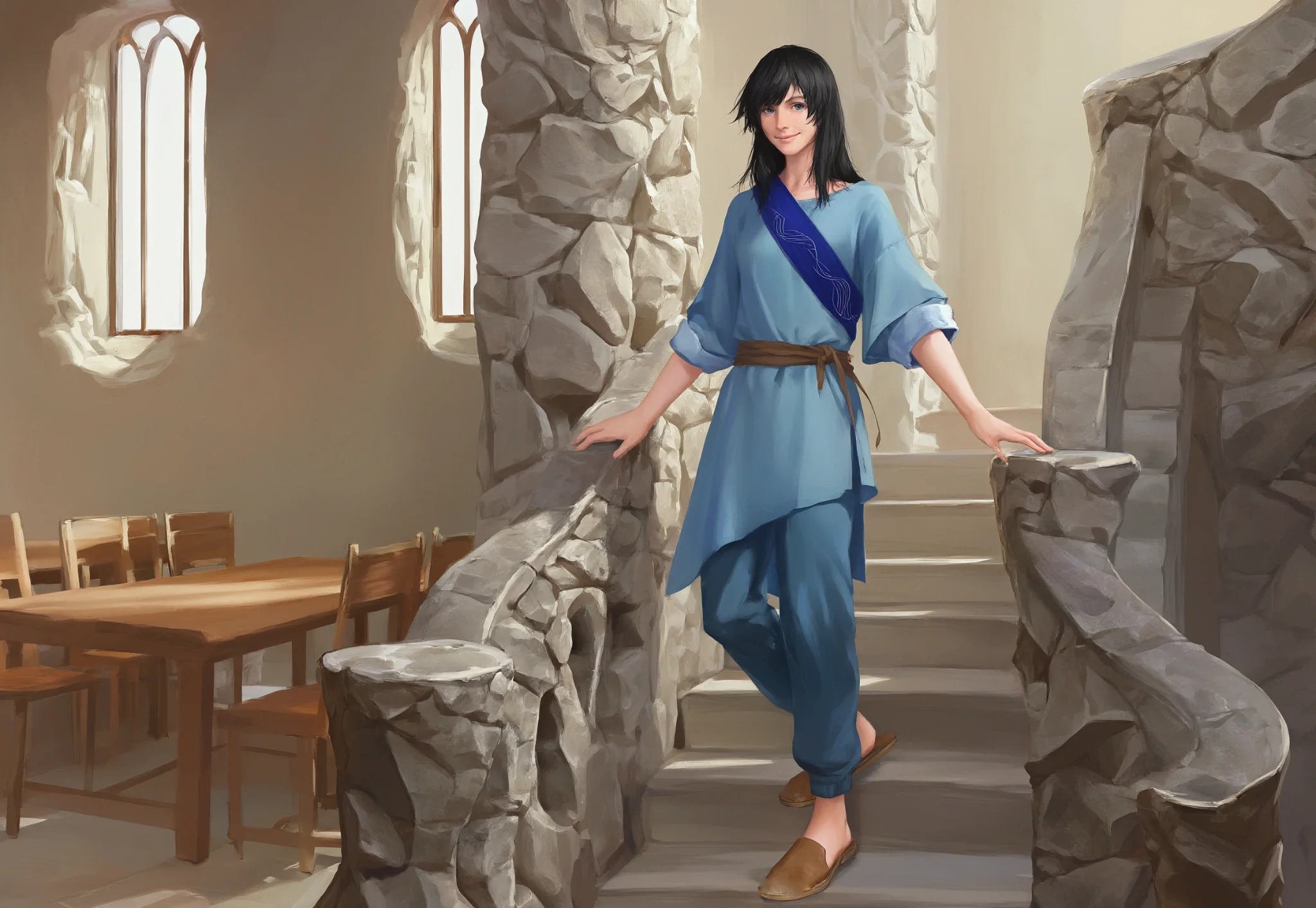 Alyx debuting their new scribe uniform